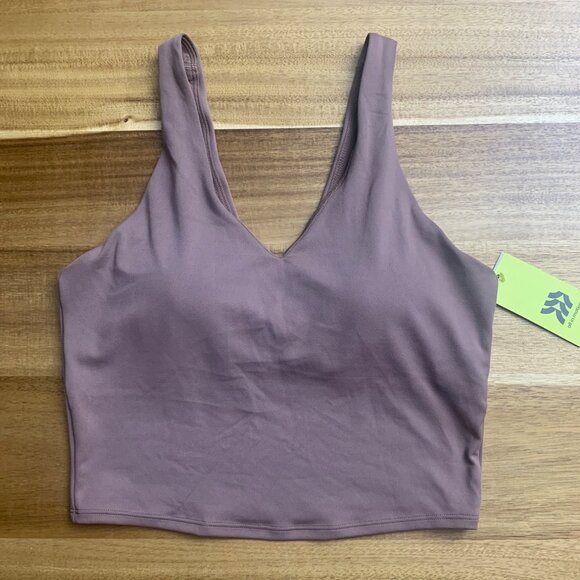 All In Motion Womens Activewear Light Brown V-Neck Crop Top Athletic Size Small - Picture 5 of 14